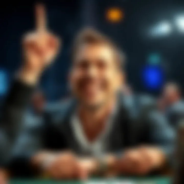 Jungleman showing a confident smile after eliminating Ivey in a poker match