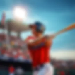 Junior Caminero at the HR Derby Junior Caminero swinging a bat during the HR Derby, focused and ready to hit the ball for a home run.