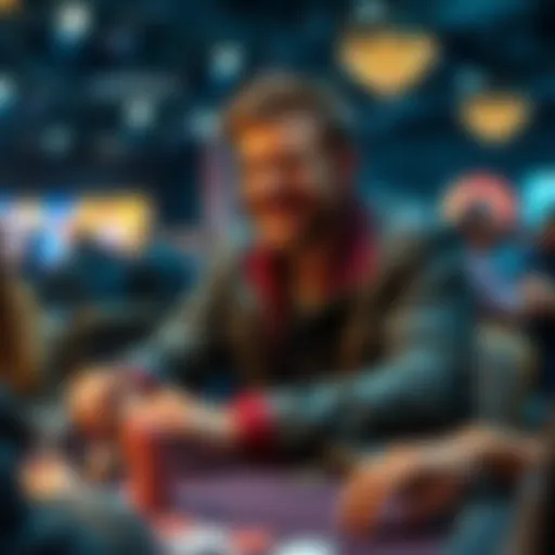 Kabrhel playing poker during the 250k Highroller event, showcasing his lively personality while engaging with the audience.