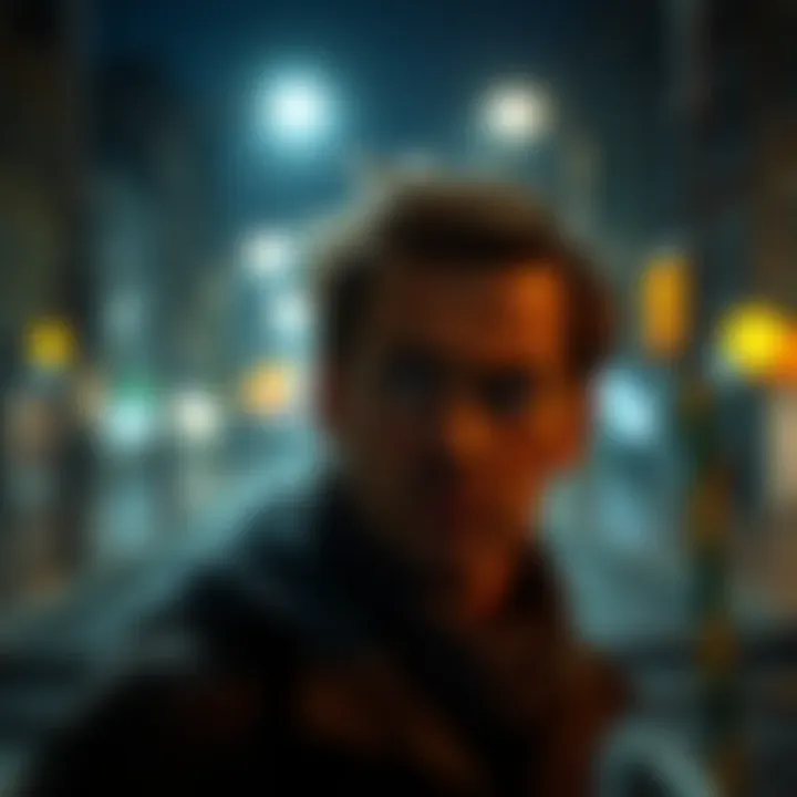 A person named Karl with a puzzled expression in a nighttime setting