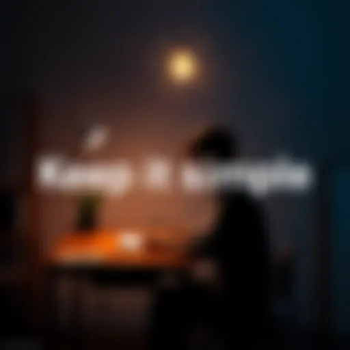 A person sitting at a desk, focused on writing in a notebook with a light bulb above their head, symbolizing creativity and action.