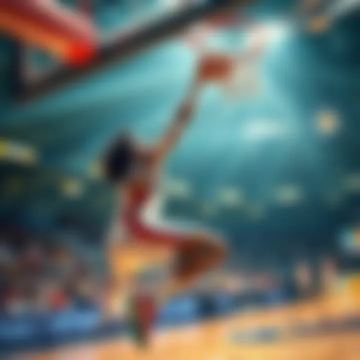 Kel'el making a surprising play on the court, showcasing his skills and scoring fantasy points in the fourth quarter.