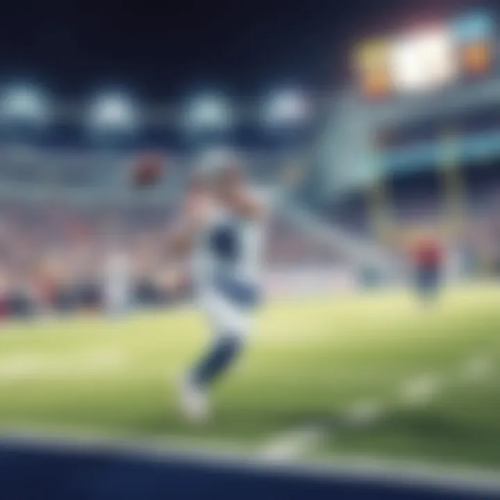 Kenneth aiming to throw to Trey McBride during a game against the Cowboys