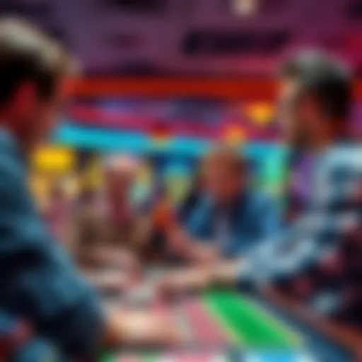 Keno players discussing strategies to improve their chances of winning