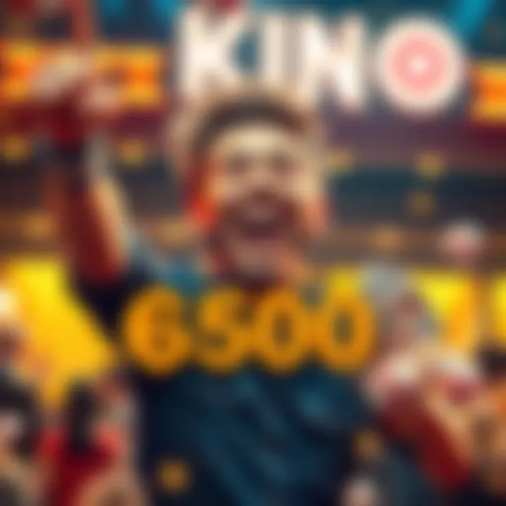 A person celebrating a big win from a Keno bet, showing excitement and joy with cash in hand.