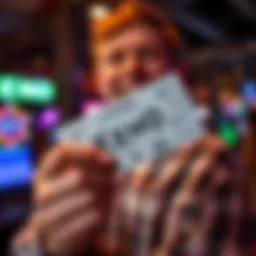 A person holding a lottery ticket with Keno numbers, looking excited about winning strategies.