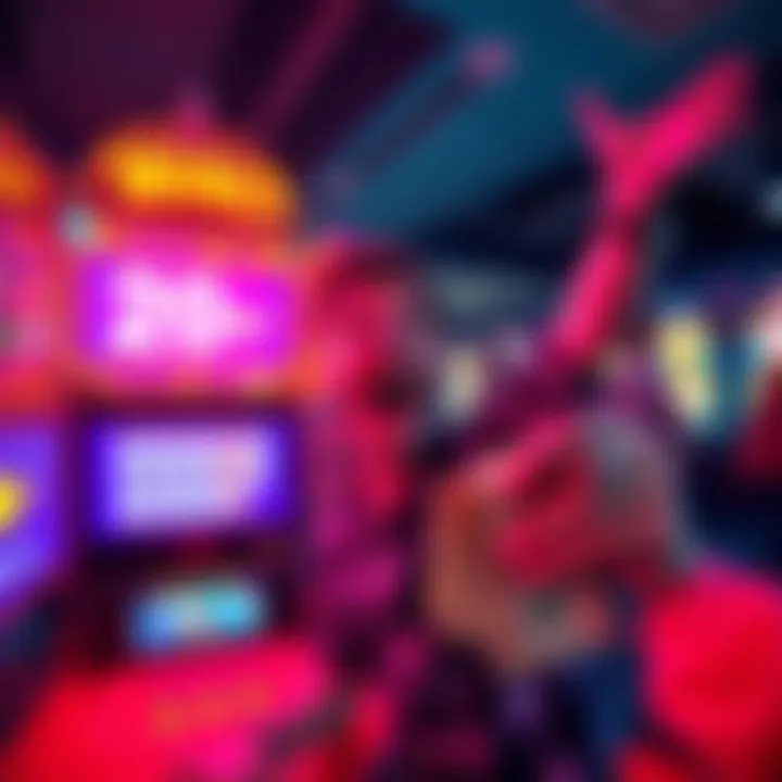 A celebratory scene showing a player excited after winning a Keno game with a small bet, displaying winning numbers on a screen, and cash in hand.