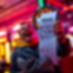 A player celebrating a big win during a Keno game with a ticket showing significant winnings and a joyful expression.