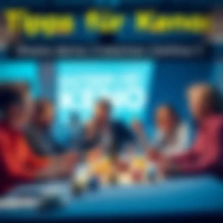 People sharing their best three Keno numbers at a table excitedly