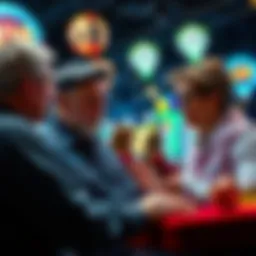 A Keno player shares strategies and tips with fellow players, looking hopeful despite past losses.