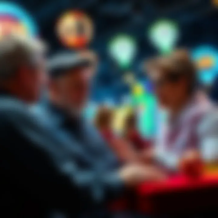 A Keno player shares strategies and tips with fellow players, looking hopeful despite past losses.