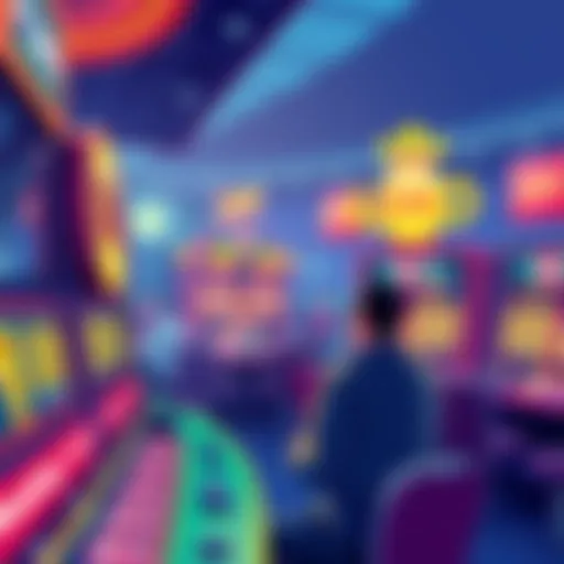 An illustration showing a person considering their betting options for Keno and Plinko games with low risk strategies.