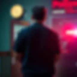 A Kentucky man in handcuffs, standing outside a police station after being arrested for theft