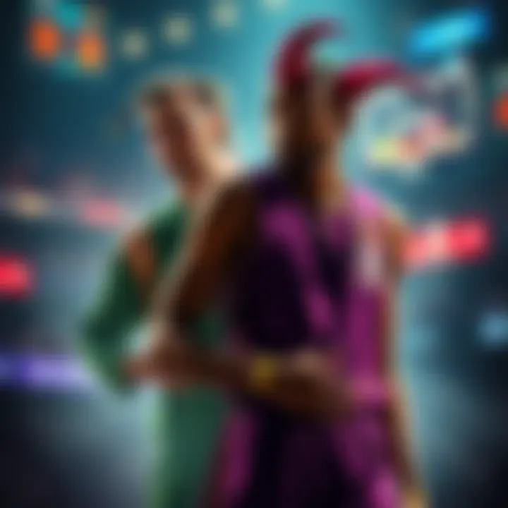 A graphic showing betting statistics and reactions to Kevin Durant and Joker's performance from last night.