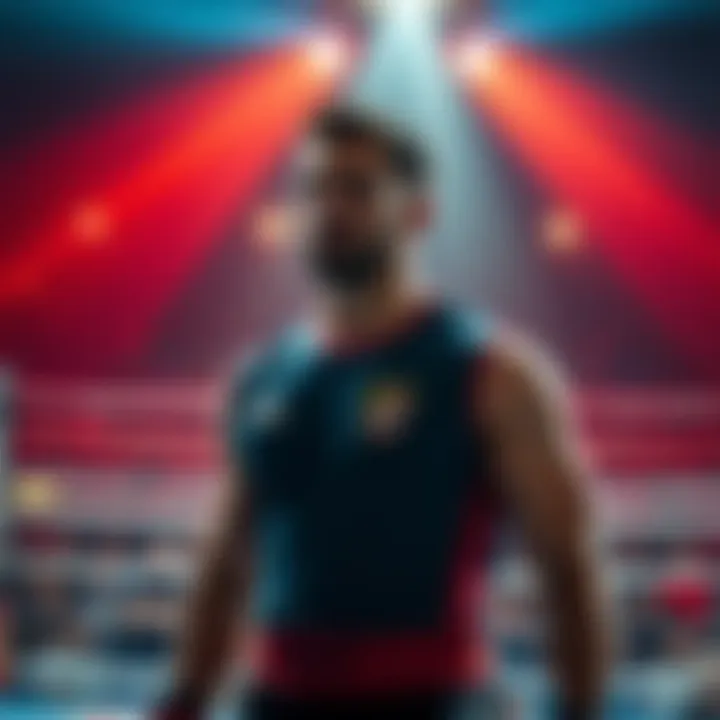 Khamzat standing in the MMA ring, looking focused before the fight