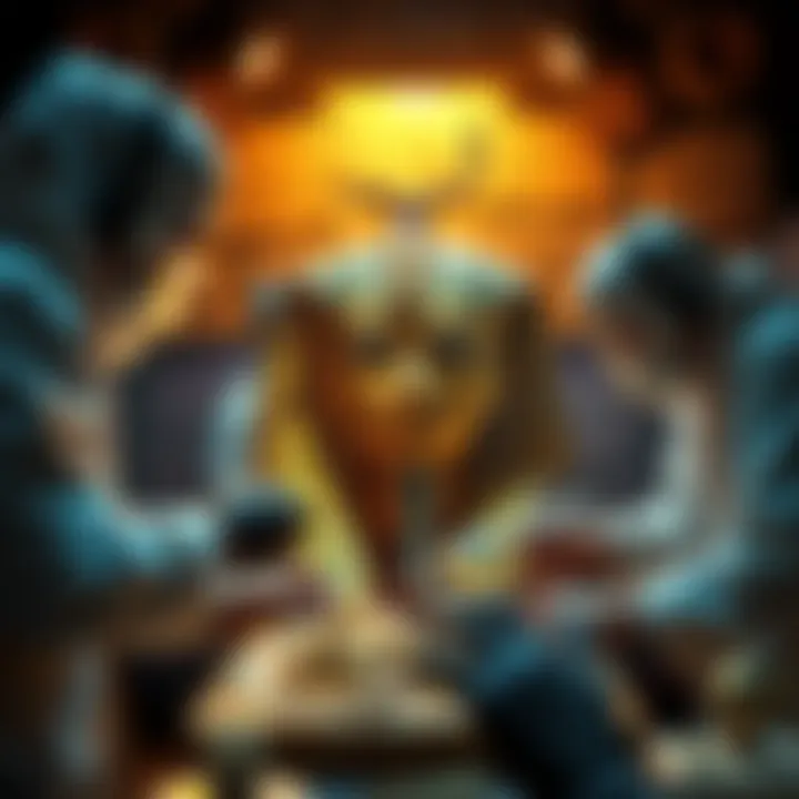 Archaeologists examining artifacts found in King Tut's tomb