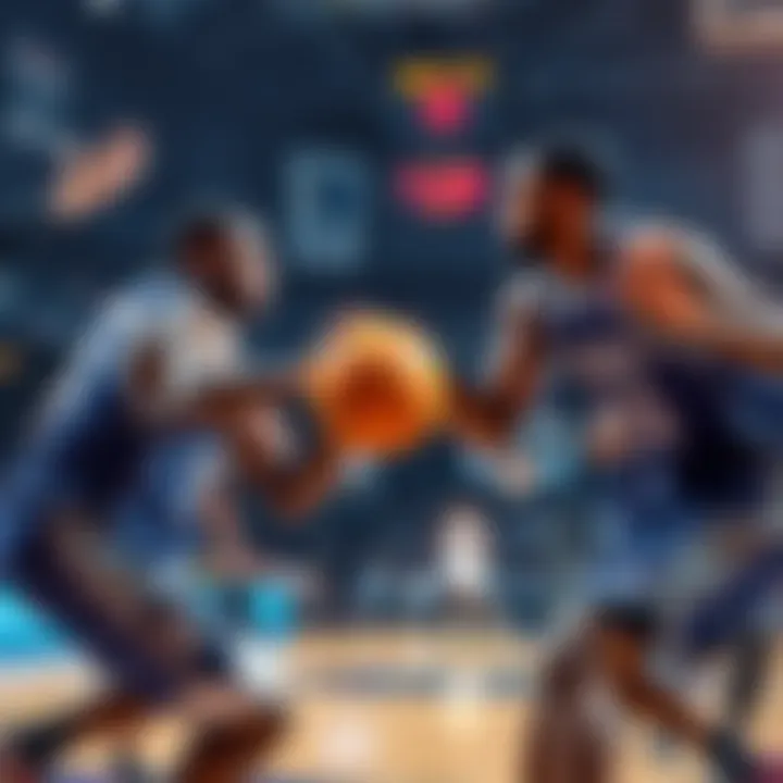 Sacramento Kings and Dallas Mavericks players competing for the ball during a game