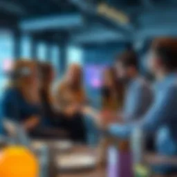 Kocker Approach A group of diverse people discussing ideas in a modern workspace, symbolizing new perspectives and decisions.