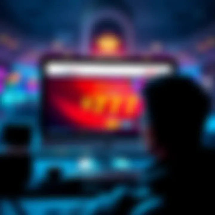 A person looking at a computer screen displaying the Krikodeps Casino website with a $777 bonus banner