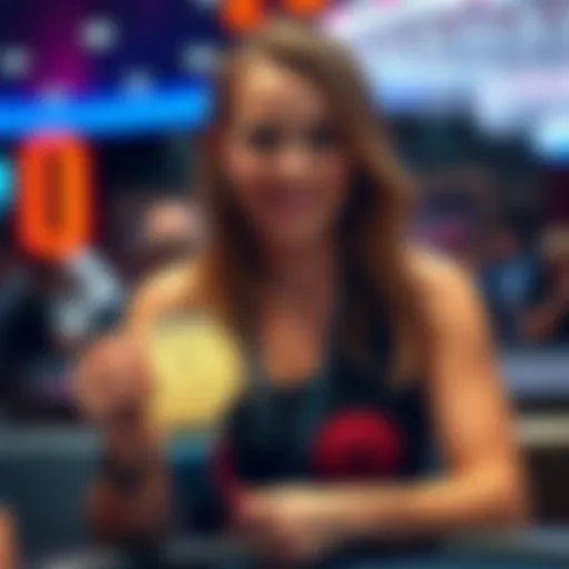 Kristen Foxen holds her championship bracelet with a proud smile at a High-Limit Event