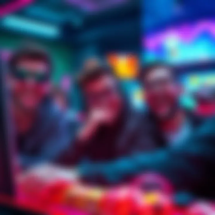 A group of crypto players happily receiving bonuses and promotions while playing games.