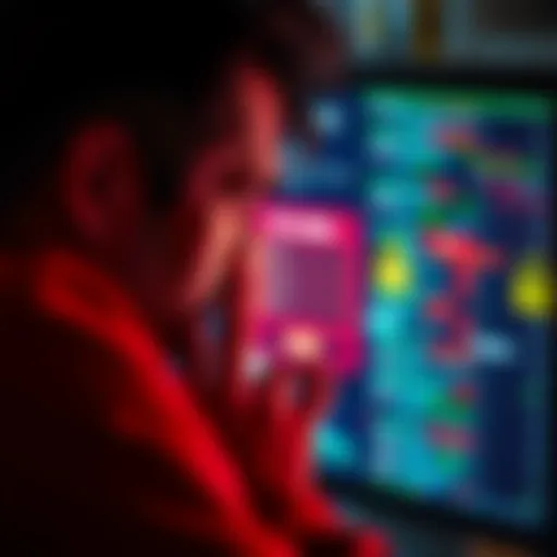 A worried person viewing a KYC data submission form on a computer screen, questioning data privacy.