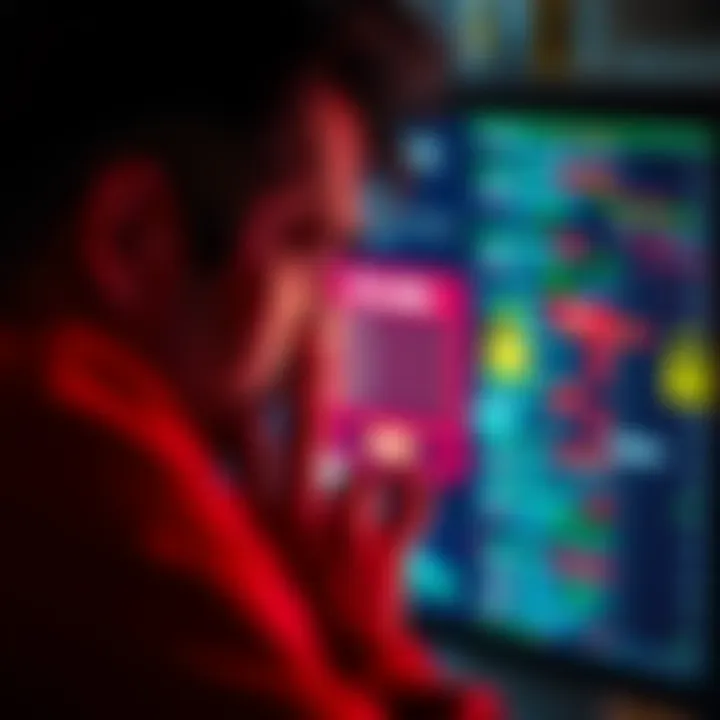 A worried person viewing a KYC data submission form on a computer screen, questioning data privacy.