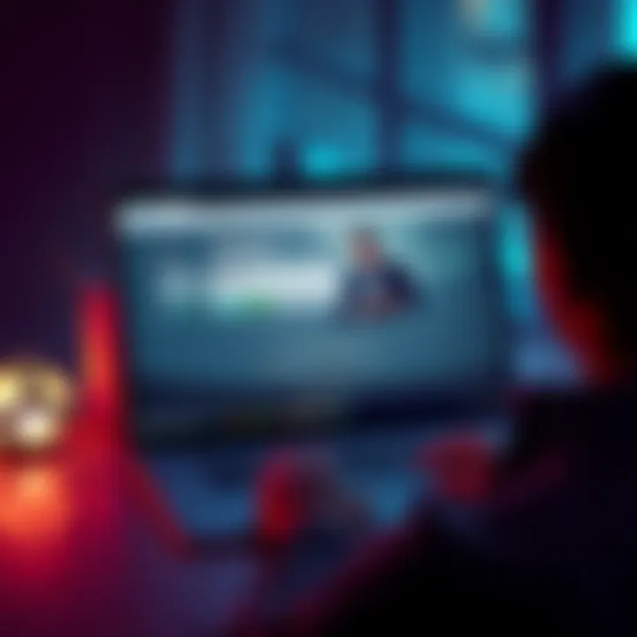 A laptop screen showing the Rainbet KYC verification page, with a person looking concerned while reviewing withdrawal requests.