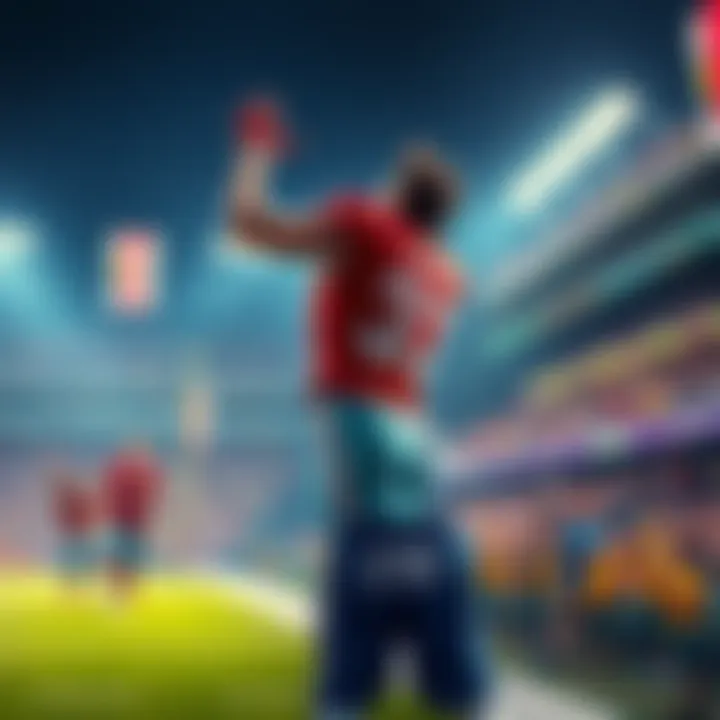 Kyren celebrating his touchdown in the Rice Yard with fans cheering in the background