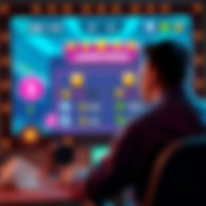 Ladder Bonus Strategies A game screen showing a player looking excited while checking their rank and bonuses, surrounded by icons representing strategies and rewards