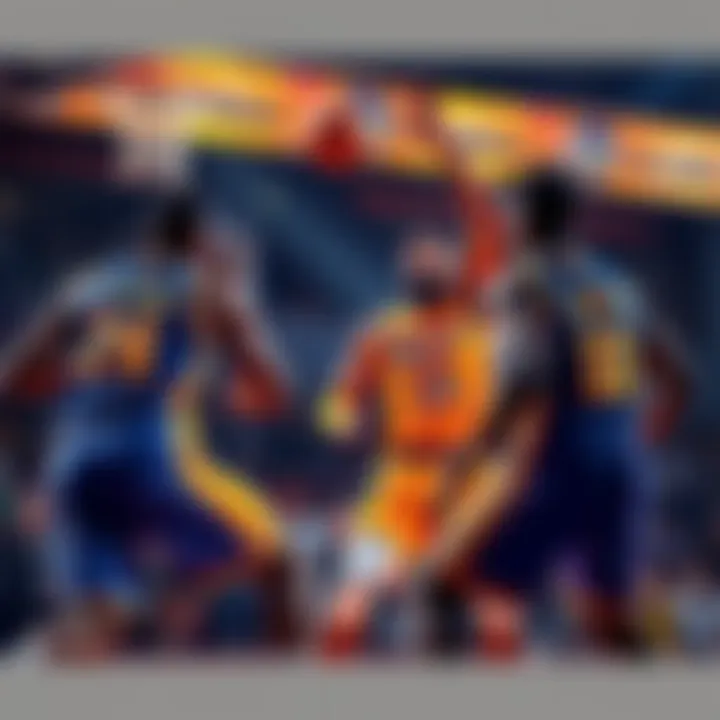 Lakers players struggle against Hawks during a game, highlighting a tough defeat.