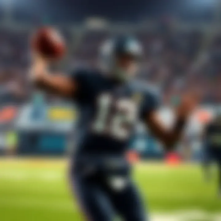 Lamar Jackson in action, throwing a football on the field during a game