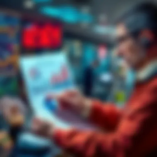 A person analyzing financial charts and receipts after making big purchases, showing concern over pricing.