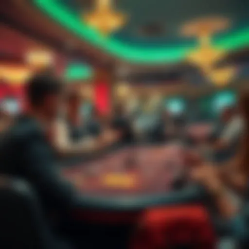 A dealer explaining the $25 bet on numbers 6 and 8 at a Las Vegas casino table, with players interested in the game.