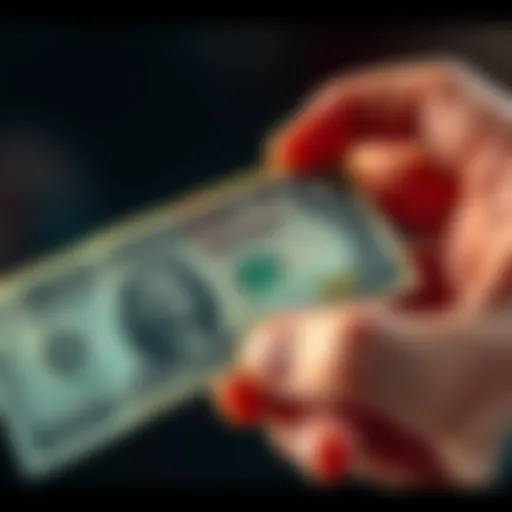 The Last Dollar A close-up of a hand holding a single dollar bill, symbolizing financial struggles and decisions.