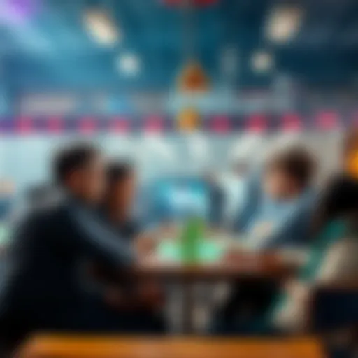 Latest Betting Strategies A group of people discussing betting strategies and sharing experiences at a table