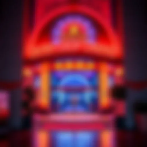 Exterior view of the Lavish Luck Casino showcasing its glamorous entrance and bright lights