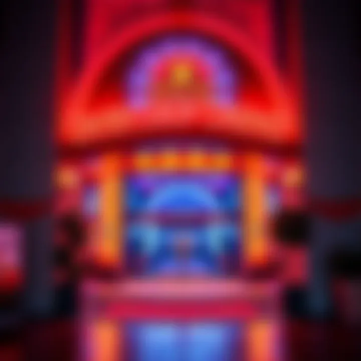 Exterior view of the Lavish Luck Casino showcasing its glamorous entrance and bright lights