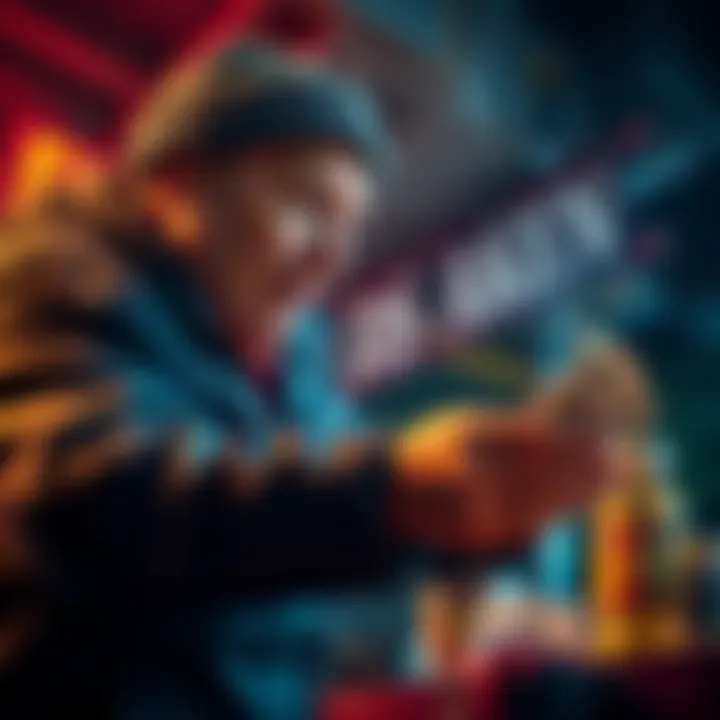 Le FISHerman handing over money after two tricks, showing surprise and agreement.