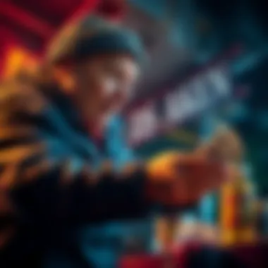 Le FISHerman Paying Up Le FISHerman handing over money after two tricks, showing surprise and agreement.