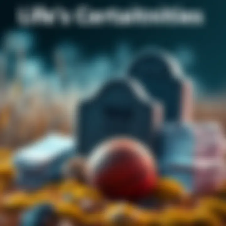 Life's Certainties A visual representation of life's certainties including a grave representing death, stacks of tax documents, and a basketball illustrating Dyson Daniels.