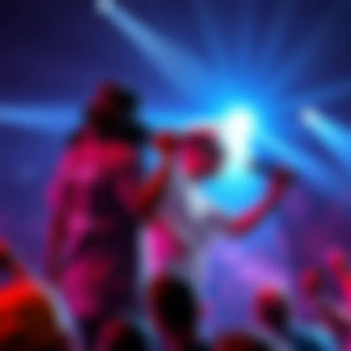 Lil 4X and Vladdy entertaining the crowd with their music performance