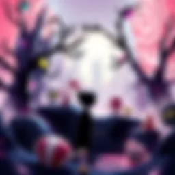 An illustration showing characters and elements from Limbo and Candy Rush in a vibrant gaming setting