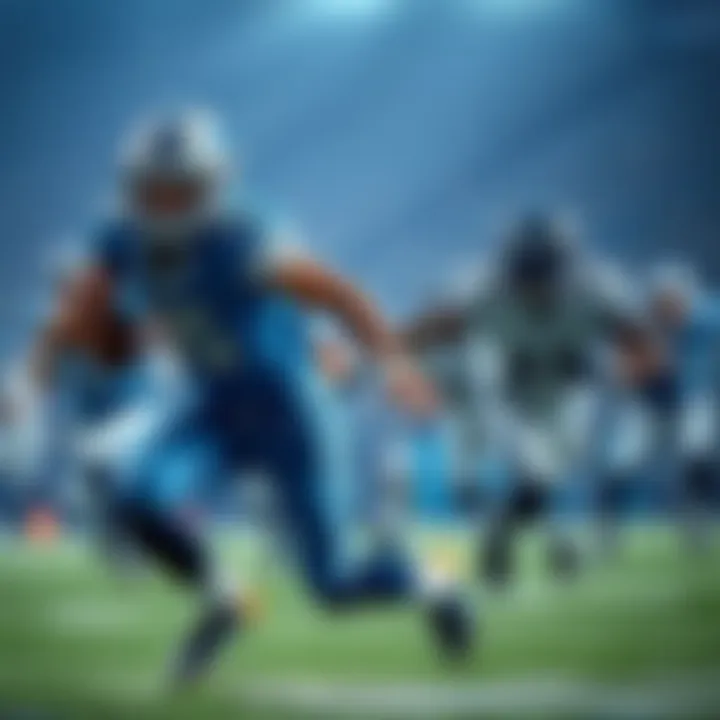 Detroit Lions players in action against Baltimore Ravens during a Monday Night Football game