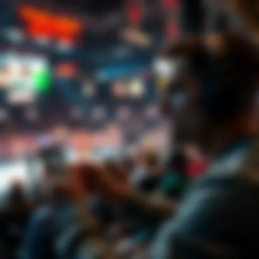 Person looking frustrated while using a betting app during a UFC event