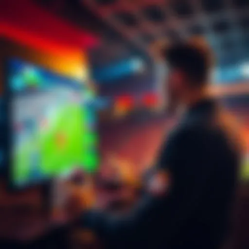 A person placing a live bet while watching a sports match on TV, showing excitement and focus.