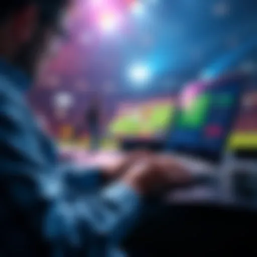 A person analyzing live betting odds on a laptop while placing bets on a sporting event.