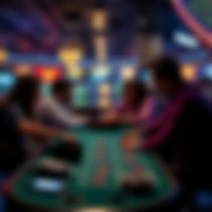 Players engaged in a live casino table game, experiencing real-time action and excitement