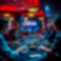 A live dealer at a gaming table with players participating online, showcasing an engaging casino atmosphere.