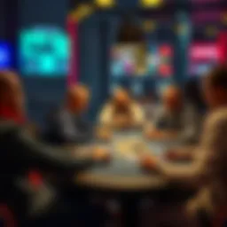 Live Pot-Limit Omaha Cash Game A group of players seated at a poker table during a live Pot-Limit Omaha game, discussing strategy and placing bets.
